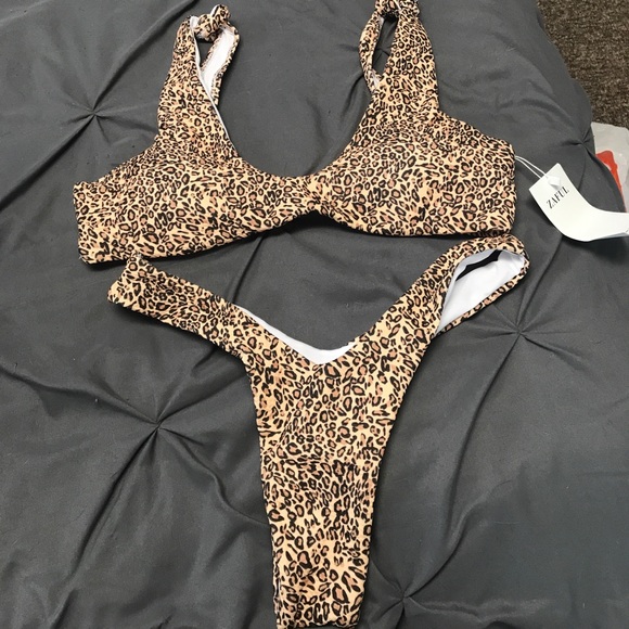 zaful cheetah print bikini